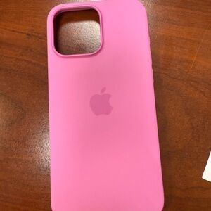 Apple Pink Silicone Case for iPhone with Camera Cutout